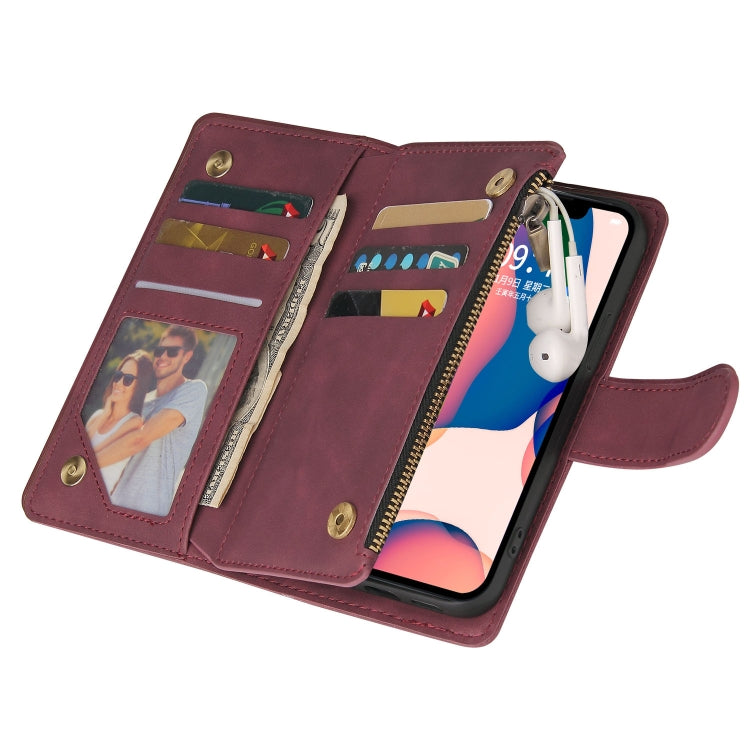 For iPhone 14 Plus Multifunctional Phone Leather Case with Card Slot