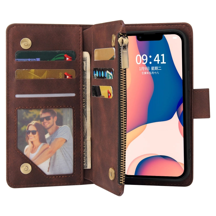 For iPhone 14 Plus Multifunctional Phone Leather Case with Card Slot