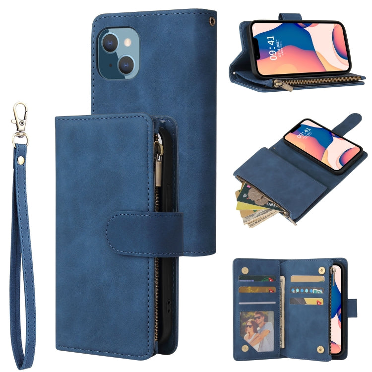 For iPhone 14 Plus Multifunctional Phone Leather Case with Card Slot