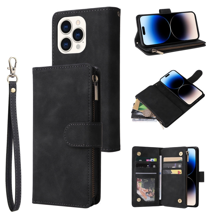 For iPhone 14 Pro Multifunctional Phone Leather Case with Card Slot