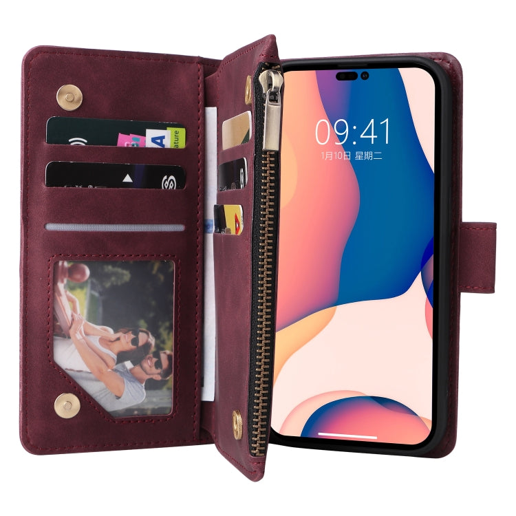 For iPhone 14 Pro Max Multifunctional Phone Leather Case with Card Slot