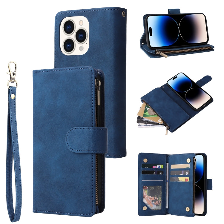 For iPhone 14 Pro Max Multifunctional Phone Leather Case with Card Slot