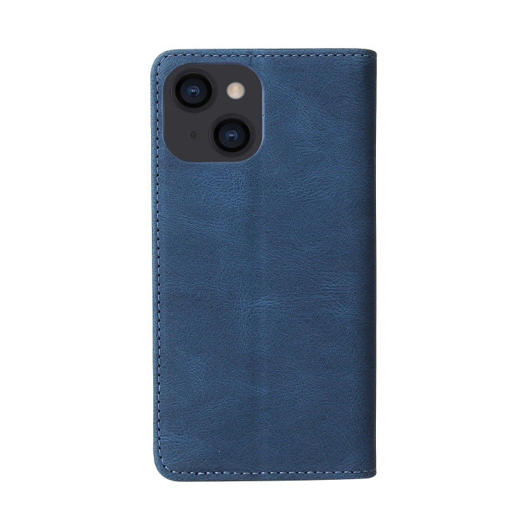 For iPhone 14 Simple Suction Closure Horizontal Flip Leather Case