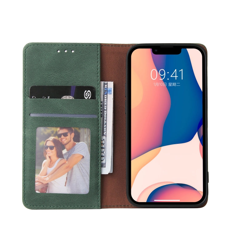 For iPhone 14 Simple Suction Closure Horizontal Flip Leather Case