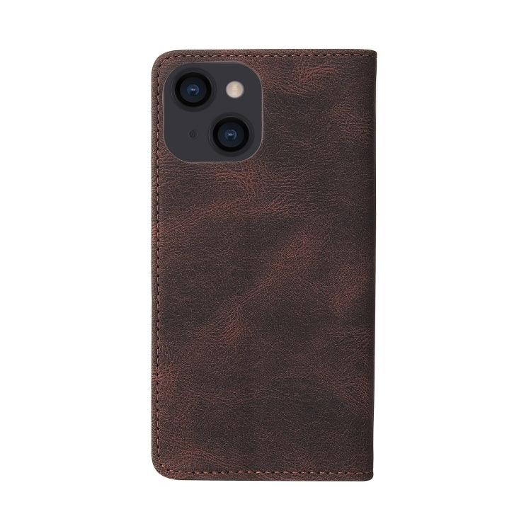 For iPhone 14 Simple Suction Closure Horizontal Flip Leather Case