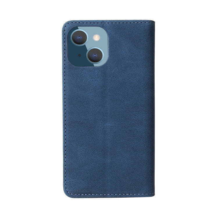 For iPhone 14 Plus Simple Suction Closure Horizontal Flip Leather Case