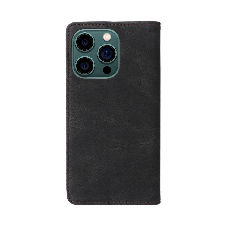 For iPhone 14 Pro Max Simple Suction Closure Horizontal Flip Leather Case
