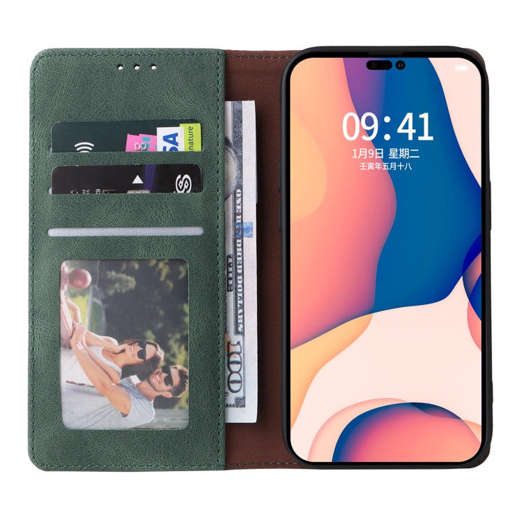 For iPhone 14 Pro Max Simple Suction Closure Horizontal Flip Leather Case