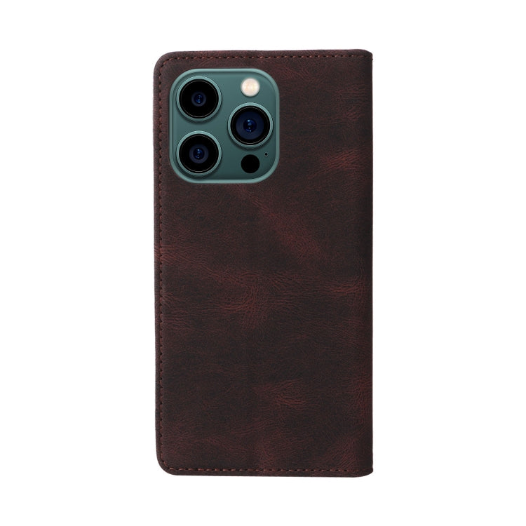 For iPhone 14 Pro Max Simple Suction Closure Horizontal Flip Leather Case