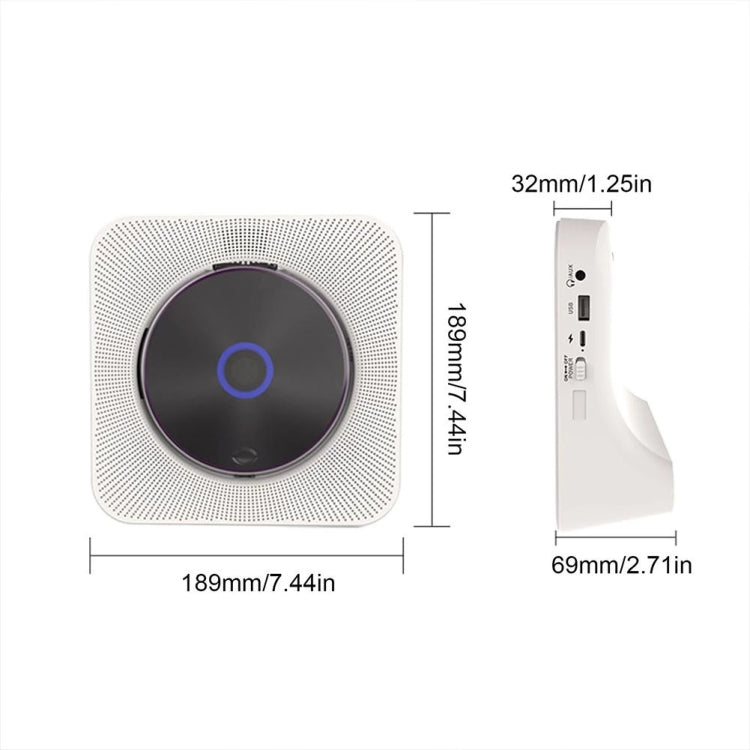 Kecag KC-806 2A Retro Bluetooth Music Disc Album CD Player, Specification:Rechargeable Version