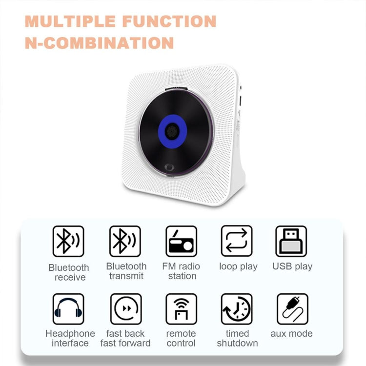 Kecag KC-806 2A Retro Bluetooth Music Disc Album CD Player, Specification:Rechargeable Version
