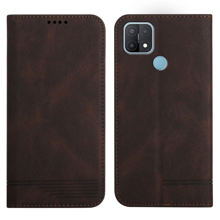 For OPPO A15 / A15s Strong Magnetic Leather Case