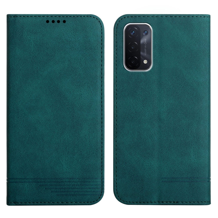 For OPPO A54 / A74 / A93 Strong Magnetic Leather Case