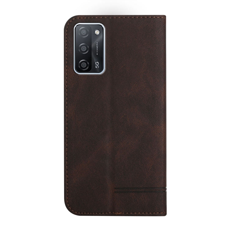 For OPPO A55 5G Strong Magnetic Leather Case