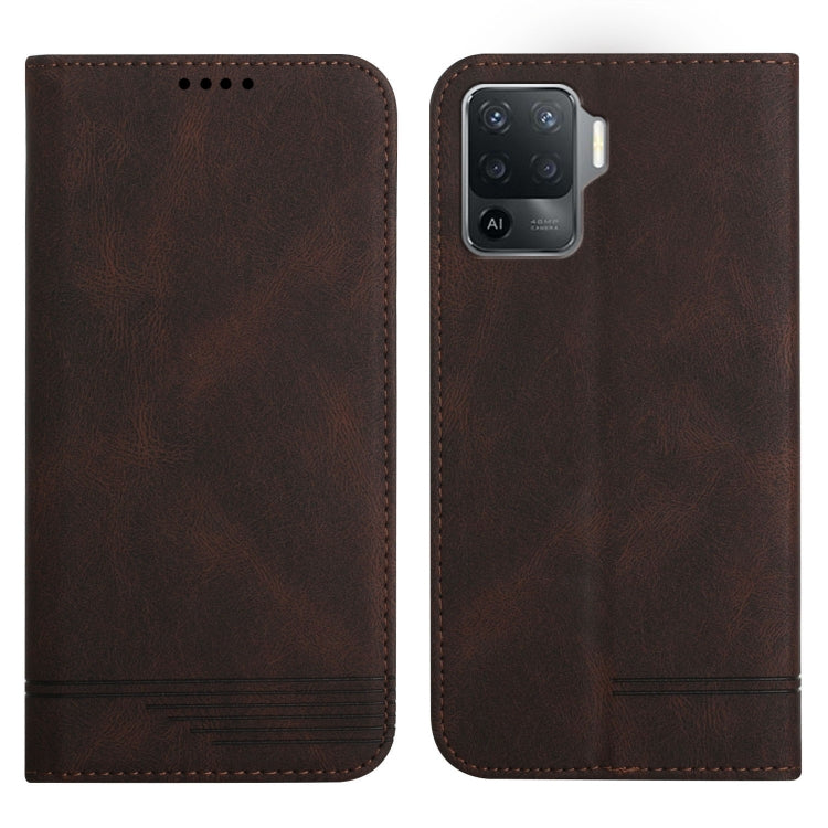 For OPPO A94 4G Strong Magnetic Leather Case