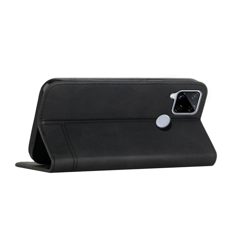 For Realme C12 / C15 Strong Magnetic Leather Case