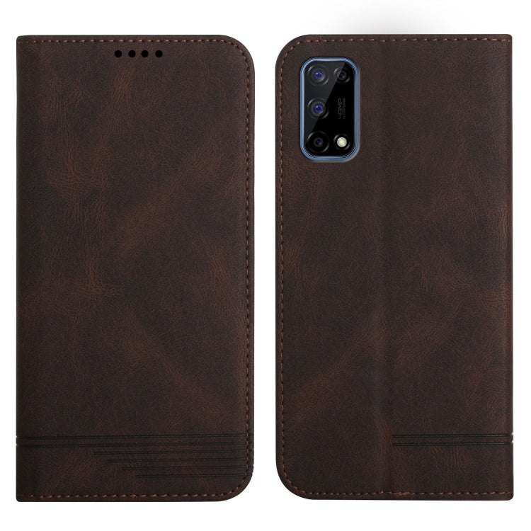 For Realme 7 5G Strong Magnetic Leather Case