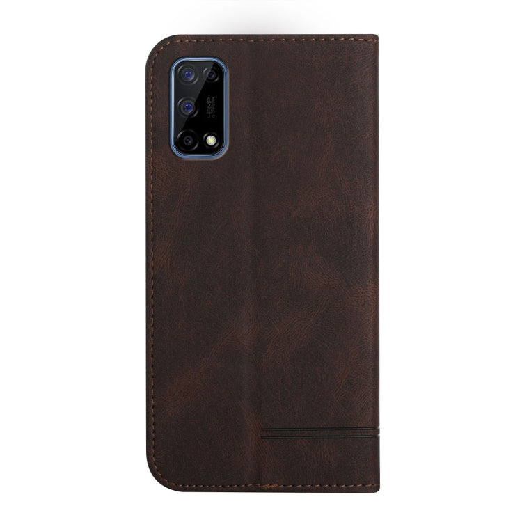 For Realme 7 5G Strong Magnetic Leather Case