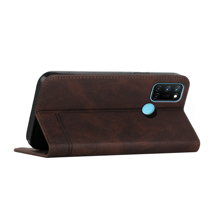 For Realme 7i Strong Magnetic Leather Case