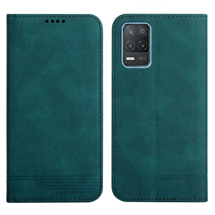 For Realme 8 5G Strong Magnetic Leather Case