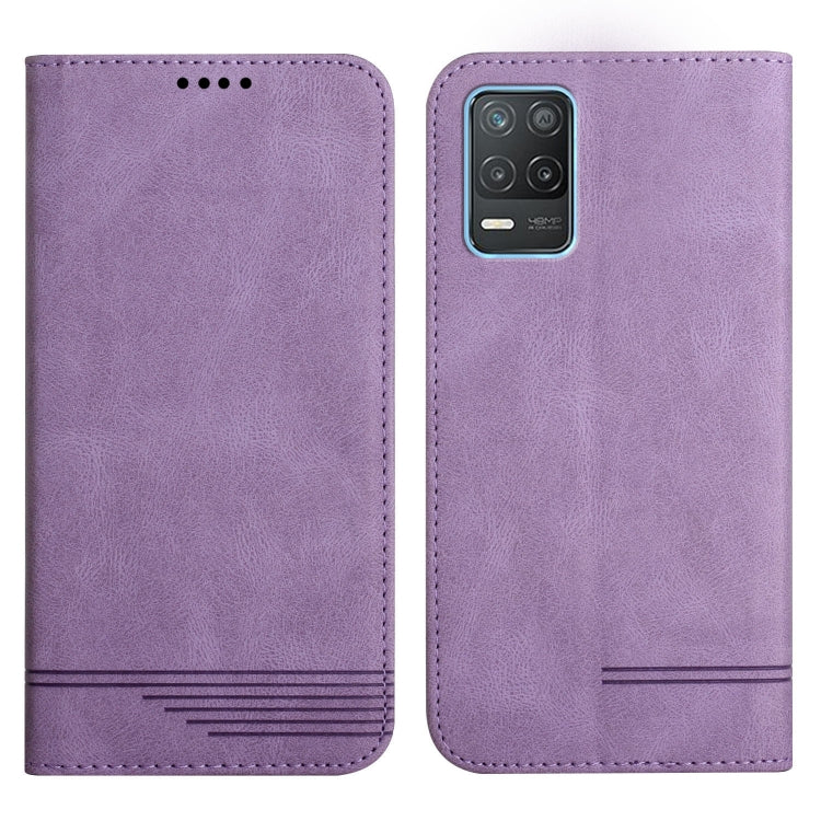 For Realme 8 5G Strong Magnetic Leather Case