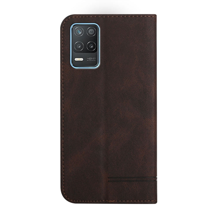 For Realme 8 5G Strong Magnetic Leather Case