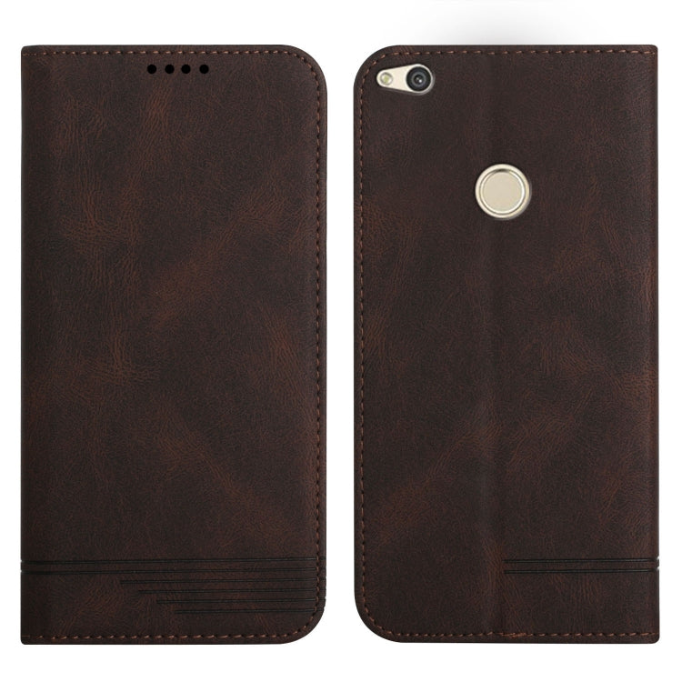 For Huawei P8 Lite Strong Magnetic Leather Case