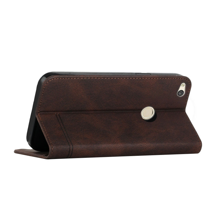For Huawei P8 Lite Strong Magnetic Leather Case