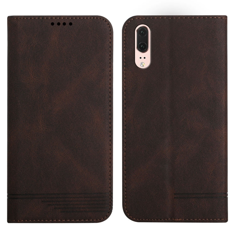 For Huawei P20 Strong Magnetic Leather Case