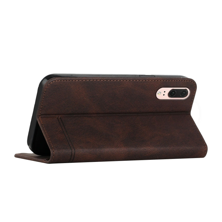 For Huawei P20 Strong Magnetic Leather Case