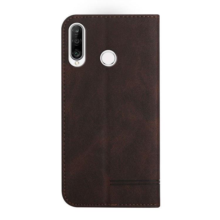 For Huawei P30 Lite Strong Magnetic Leather Case