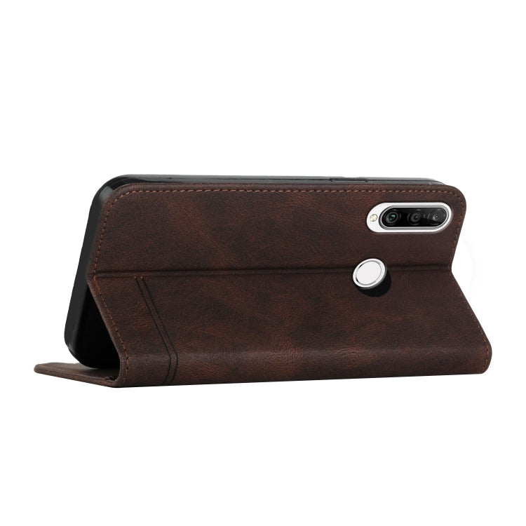 For Huawei P30 Lite Strong Magnetic Leather Case