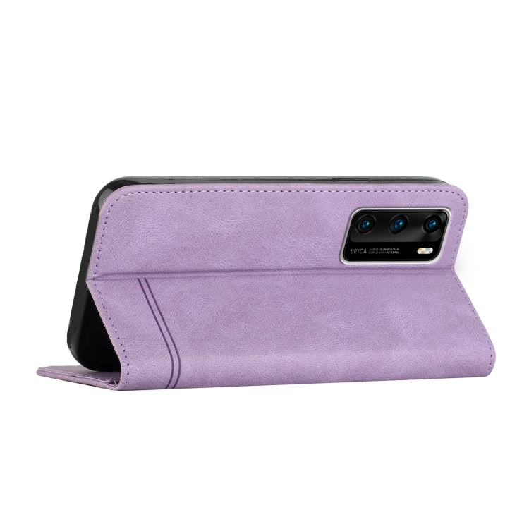 For Huawei P40 Strong Magnetic Leather Case