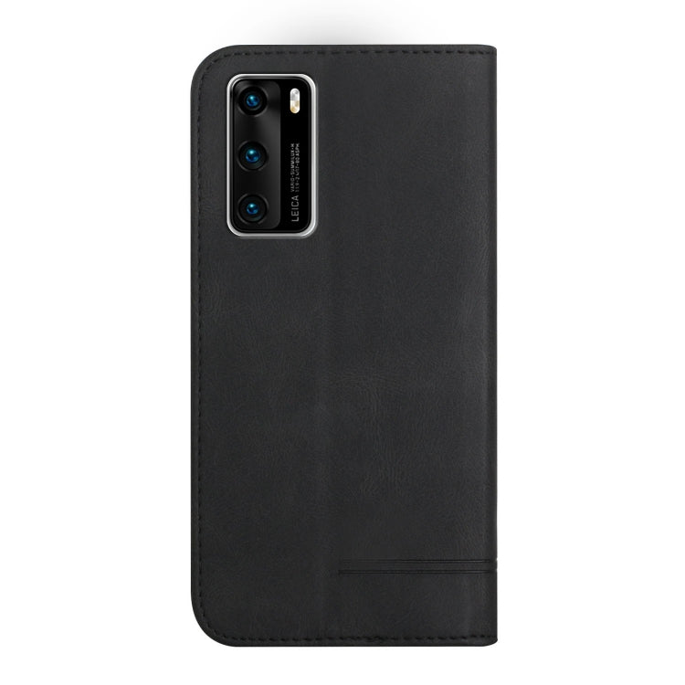 For Huawei P40 Strong Magnetic Leather Case