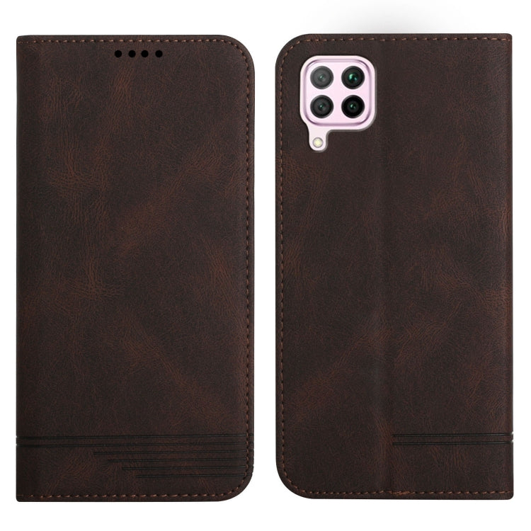 For Huawei P40 Lite Strong Magnetic Leather Case