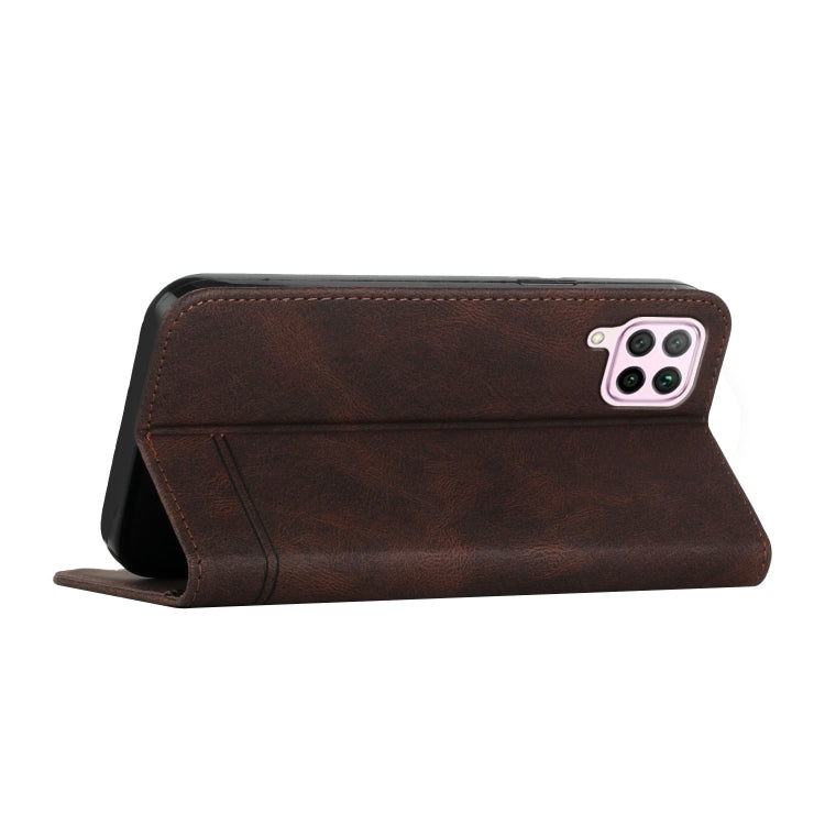 For Huawei P40 Lite Strong Magnetic Leather Case