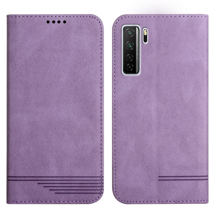 For Huawei P40 Lite 5G Strong Magnetic Leather Case