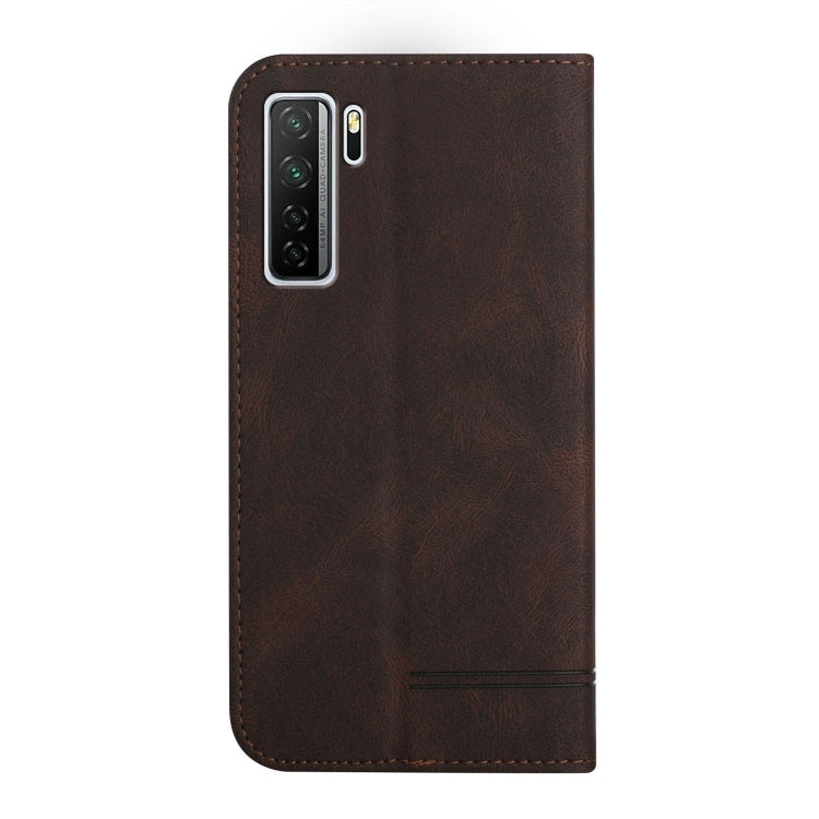 For Huawei P40 Lite 5G Strong Magnetic Leather Case