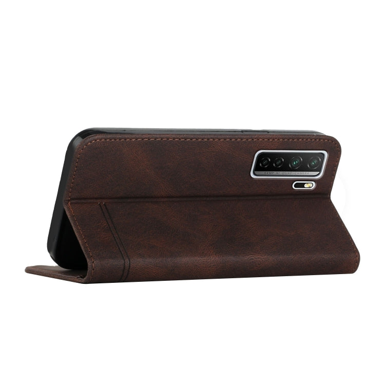 For Huawei P40 Lite 5G Strong Magnetic Leather Case