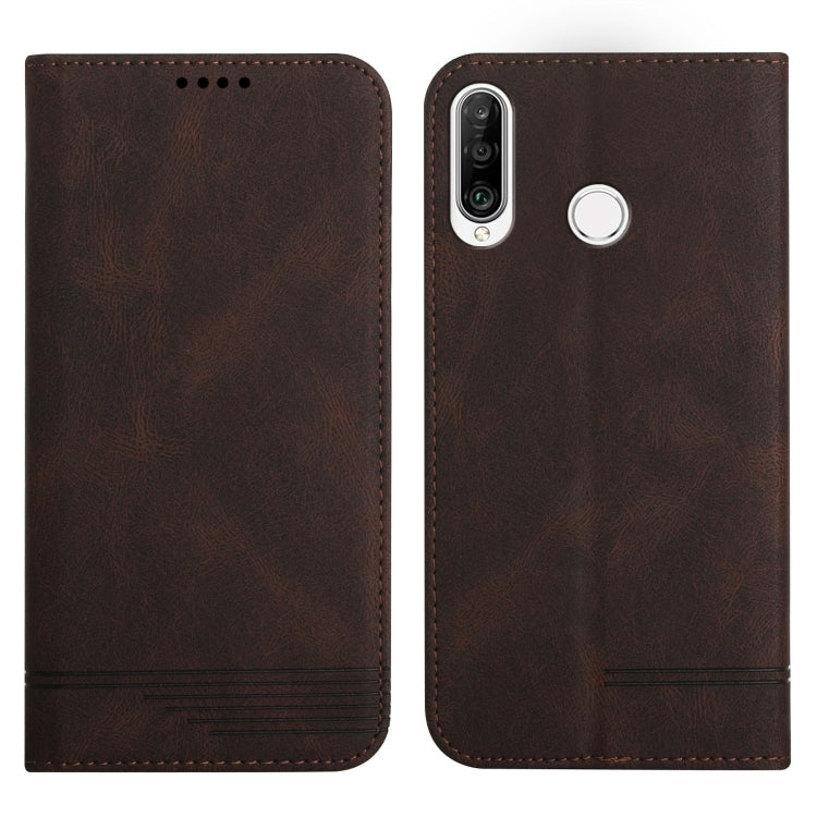 For Huawei Y6p 2020 Strong Magnetic Leather Case