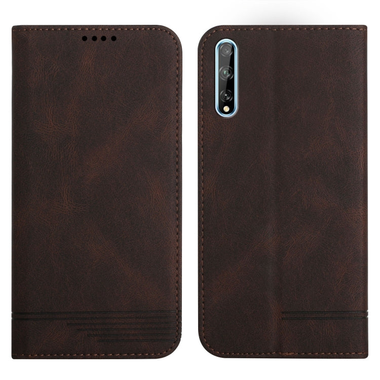 For Huawei Y8p 2020 Strong Magnetic Leather Case