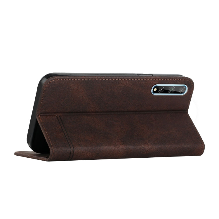 For Huawei Y8p 2020 Strong Magnetic Leather Case