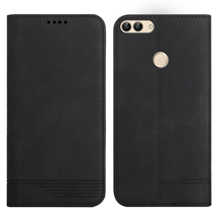 For Huawei Enjoy 7S Strong Magnetic Leather Case