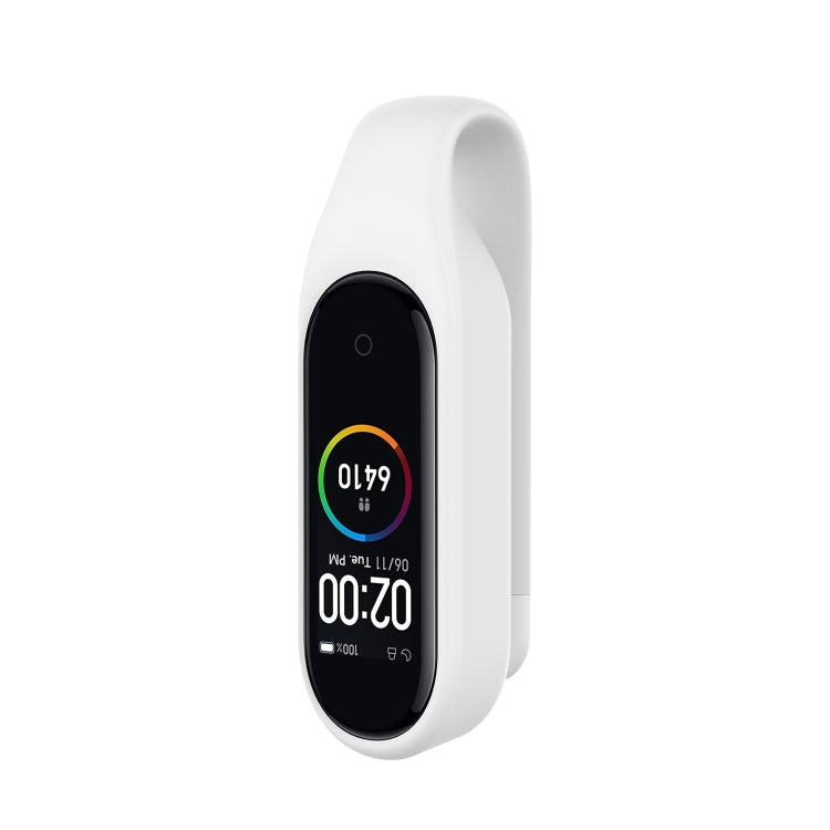 For Xiaomi Mi Band 7 / 6 / 5 / 4 Steel Sheet Clip Silicone Watch Case