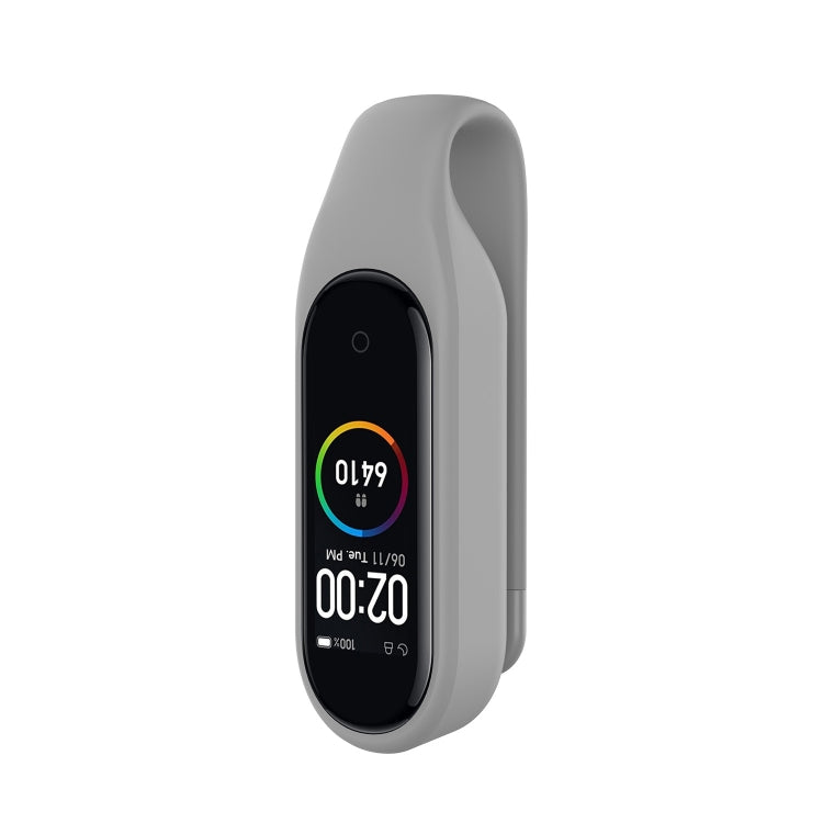 For Xiaomi Mi Band 7 / 6 / 5 / 4 Steel Sheet Clip Silicone Watch Case