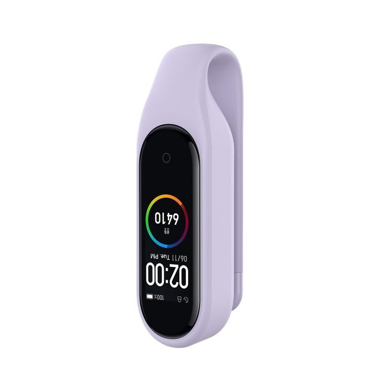 For Xiaomi Mi Band 7 / 6 / 5 / 4 Steel Sheet Clip Silicone Watch Case