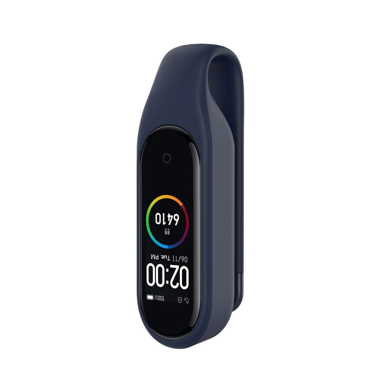 For Xiaomi Mi Band 7 / 6 / 5 / 4 Steel Sheet Clip Silicone Watch Case