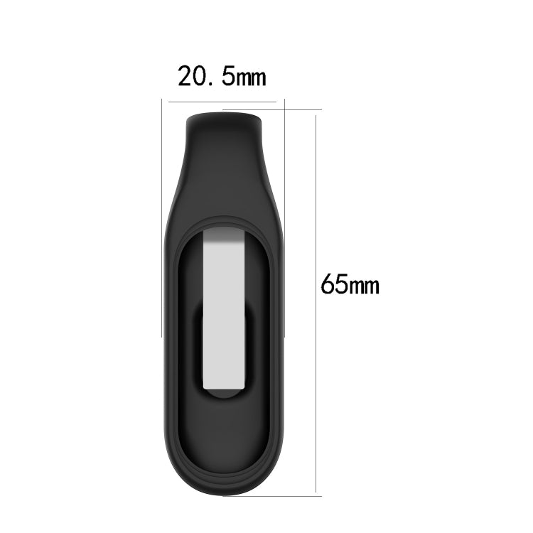 For Xiaomi Mi Band 7 / 6 / 5 / 4 Steel Sheet Clip Silicone Watch Case