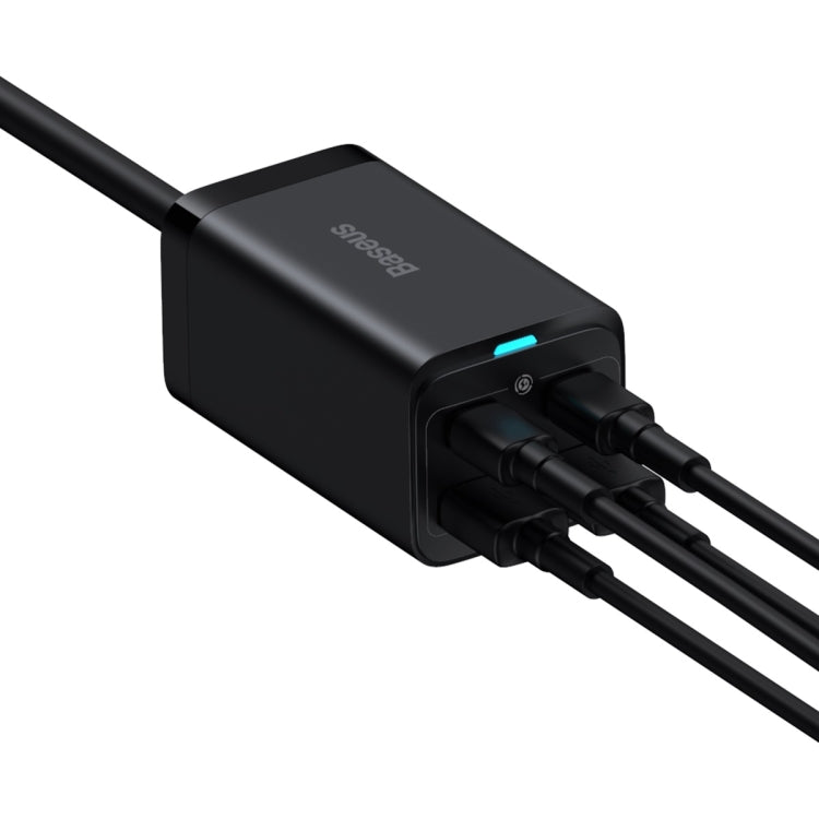 Baseus GaN3 Pro 100W Dual USB + Dual USB-C / Type-C GaN Desktop Fast Charger, EU Plug(Black)