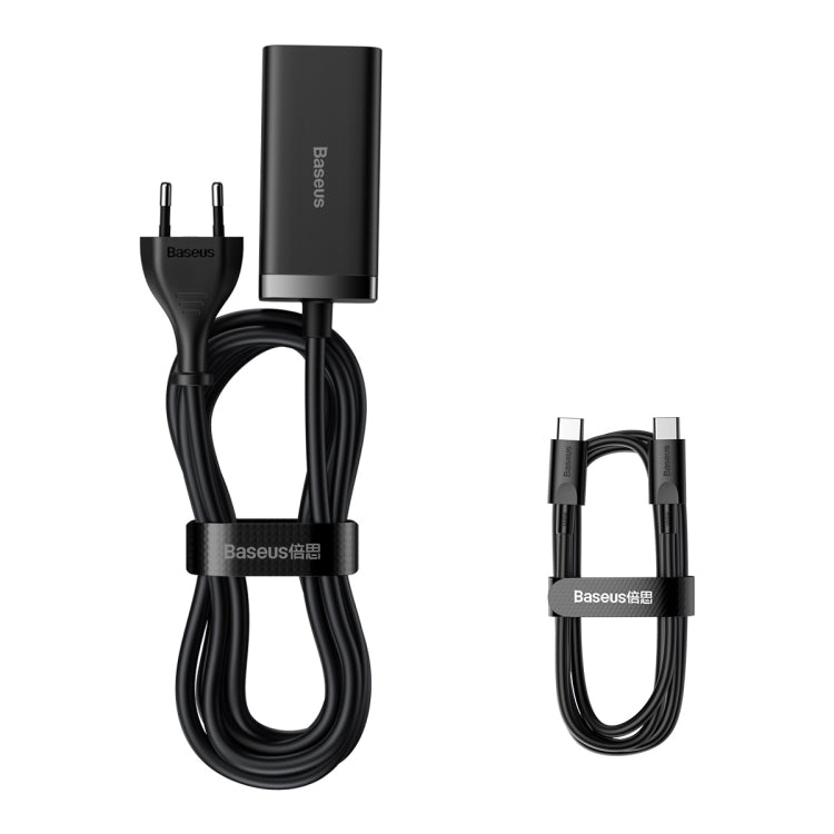 Baseus GaN3 Pro 100W Dual USB + Dual USB-C / Type-C GaN Desktop Fast Charger, EU Plug(Black)